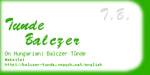 tunde balczer business card